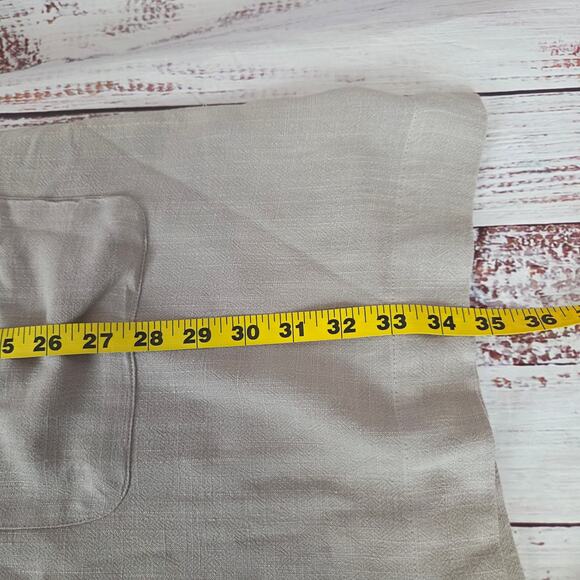 Evereve Vienna Dress S Linen Blend Fawn Taupe Minimal Neutral Basic Timeless NWT - Picture 15 of 16